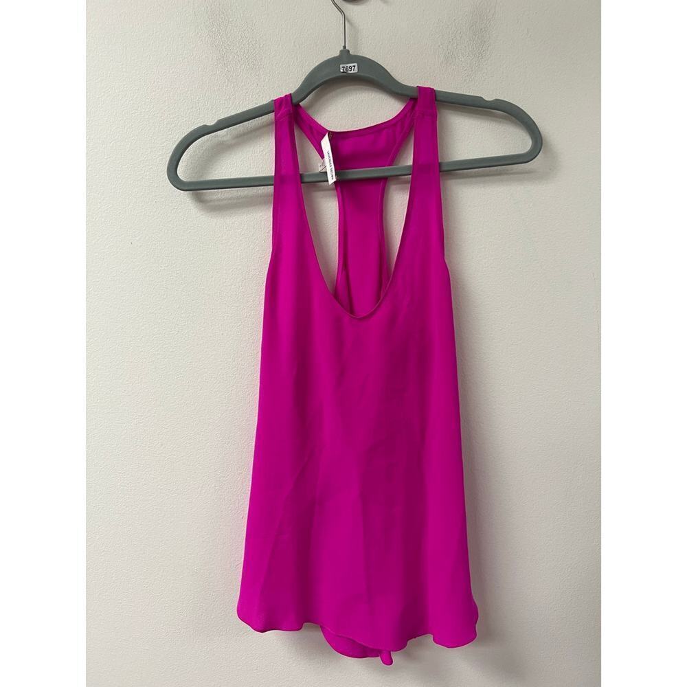 Lavender Brown Hot Pink Tank Top Size Small